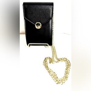 New Fendi Leather Crossbody Wallet Case